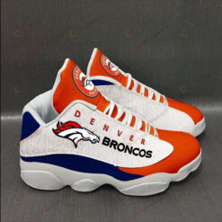Denver Broncos Orange Air Jordan 13 Sneakers Sport Shoes
