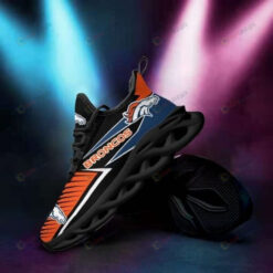 Denver Broncos Orange Stripe 3D Max Soul Sneaker Shoes