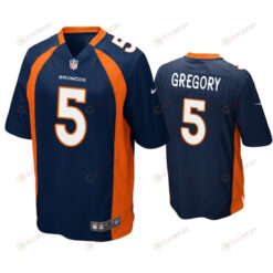 Denver Broncos Randy Gregory 5 Alternate Game Jersey - Navy Jersey