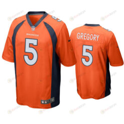 Denver Broncos Randy Gregory 5 Game Jersey - Orange Jersey