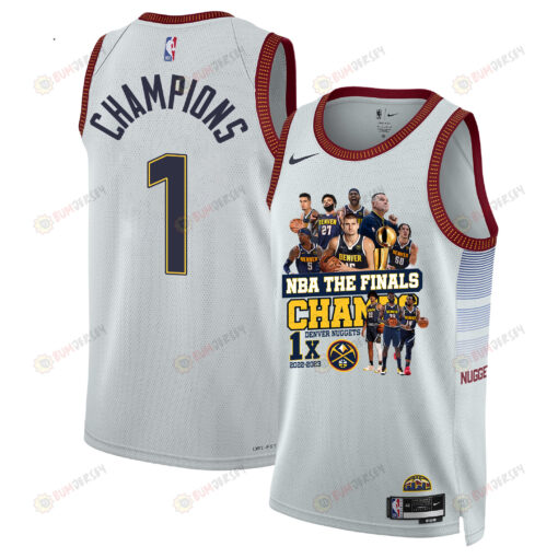 Denver Nuggets 1st The Final Champions 2023 Swingman Jersey - White