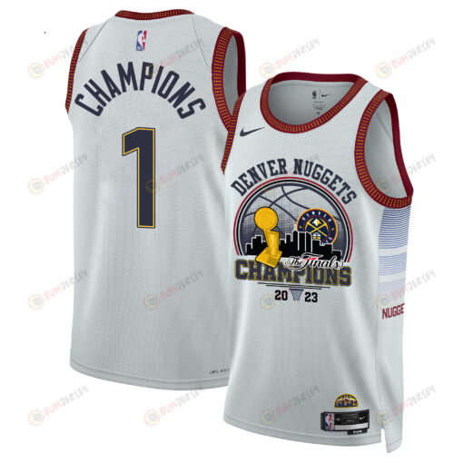 Denver Nuggets 2023 The Final Champions Swingman Jersey Golden Triumph - White