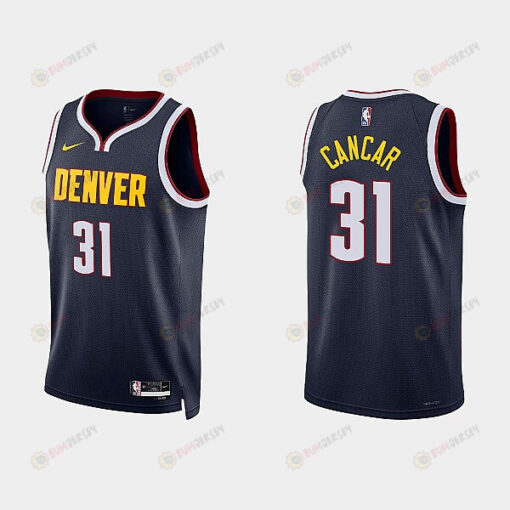 Denver Nuggets 31 Vlatko Cancar 2022-23 Icon Edition Navy Men Jersey