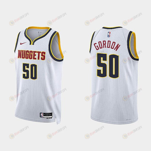 Denver Nuggets Aaron Gordon 50 2022-23 Association Edition White Men Jersey Swingman