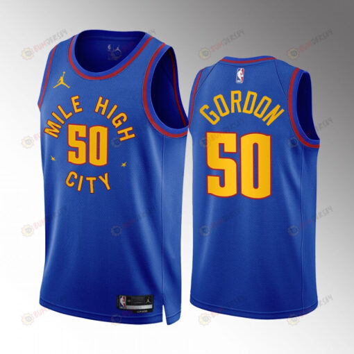 Denver Nuggets Aaron Gordon 50 2022-23 Statement Edition Blue Jersey Mile High City