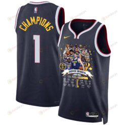 Denver Nuggets All-Star Center Signatures 2023 The Finals Champions Swingman Jersey - Black