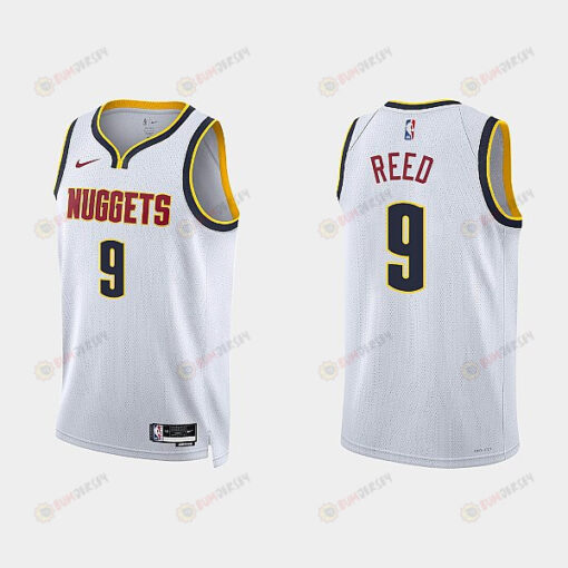 Denver Nuggets Davon Reed 9 2022-23 Association Edition White Men Jersey Swingman