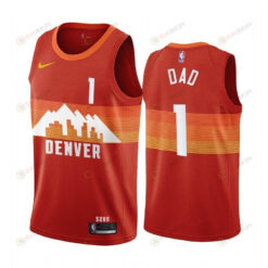 Denver Nuggets Fathers Day Red No.1 Dad Jersey