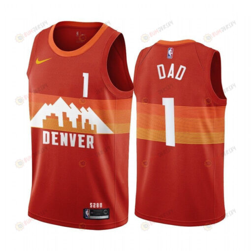 Denver Nuggets Fathers Day Red No.1 Dad Jersey