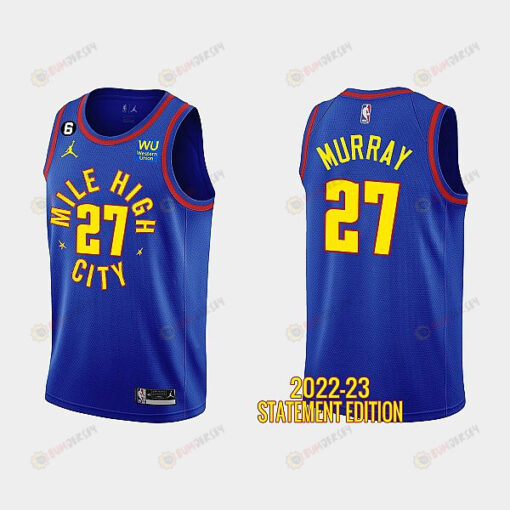 Denver Nuggets Jamal Murray 27 Royal Blue 2022-23 Statement Edition Men Jersey