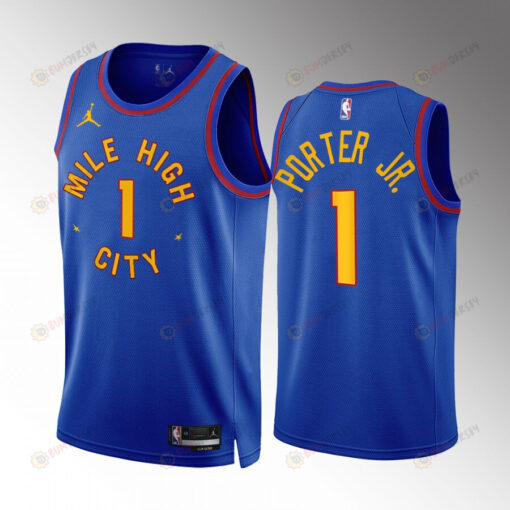 Denver Nuggets Michael Porter Jr. 1 2022-23 Statement Edition Blue Jersey Mile High City