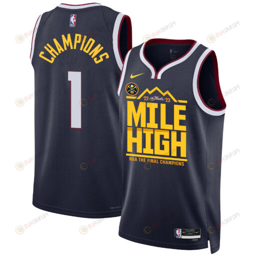 Denver Nuggets Mile High 2023 The Final Champions Golden Legacy Swingman Jersey - Black