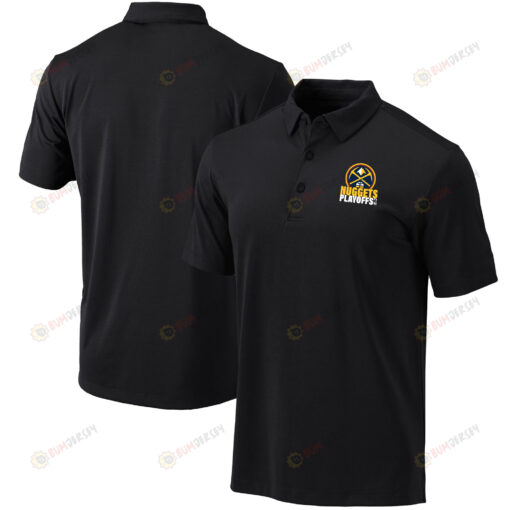 Denver Nuggets Playoffs 2022 Black Slim Fit Short Sleeves Polo - Men