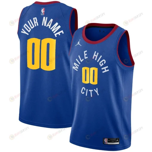 Denver Nuggets Swingman Custom Jersey - Statement Edition - Blue