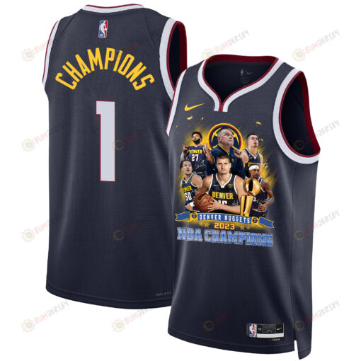 Denver Nuggets The 2023 Champions' Badge Swingman Jersey - Black