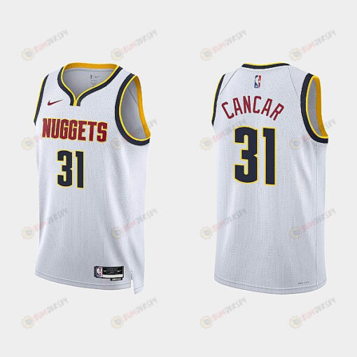 Denver Nuggets Vlatko Cancar 31 2022-23 Association Edition White Men Jersey Swingman