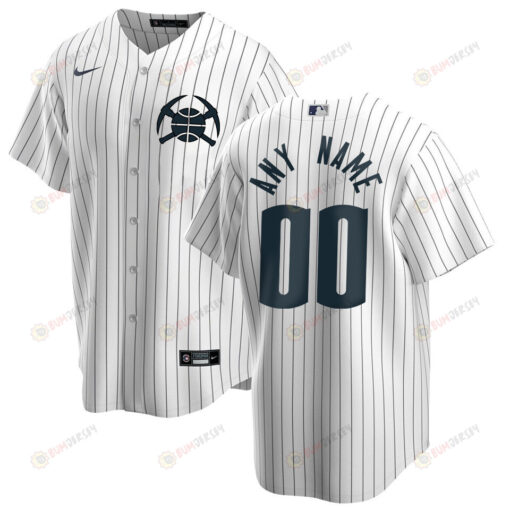 Denver Nuggets x NY Yankees Baseball Men Custom Jersey - White