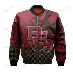 Denver Pioneers Bomber Jacket 3D Printed Basketball Net Grunge Pattern