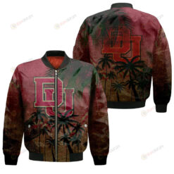 Denver Pioneers Bomber Jacket 3D Printed Coconut Tree Tropical Grunge