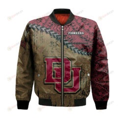 Denver Pioneers Bomber Jacket 3D Printed Grunge Polynesian Tattoo