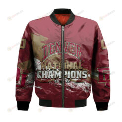 Denver Pioneers Bomber Jacket 3D Printed National Champions 2022