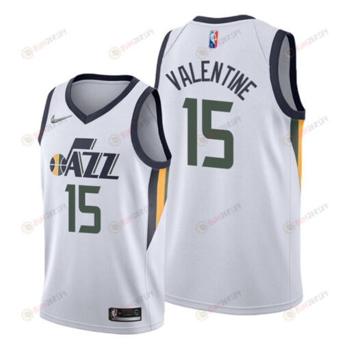 Denzel Valentine 15 Utah Jazz 2022 Association Edition White Jersey 75th Diamond - Men Jersey