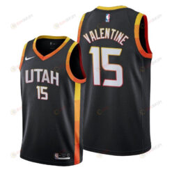 Denzel Valentine 15 Utah Jazz 2022 City Edition Black Jersey - Men Jersey