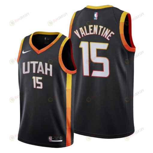 Denzel Valentine 15 Utah Jazz 2022 City Edition Black Jersey - Men Jersey