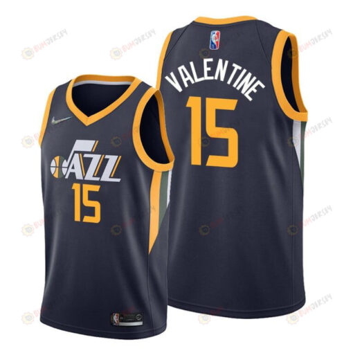 Denzel Valentine 15 Utah Jazz 2022 Icon Edition Navy Jersey 75th Diamond - Men Jersey