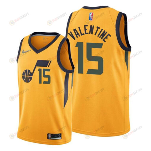 Denzel Valentine 15 Utah Jazz 2022 Statement Edition Gold Jersey 75th Diamond - Men Jersey