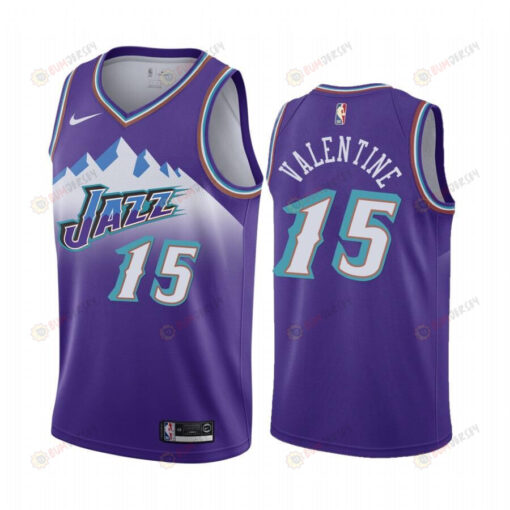 Denzel Valentine 2022 Utah Jazz Purple 15 Classic Edition Jersey - Men Jersey