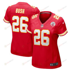 Deon Bush 26 Kansas City Chiefs Game Women Jersey - Red