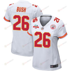 Deon Bush 26 Kansas City Chiefs Super Bowl LVII Champions 3 Stars WoMen's Jersey - White