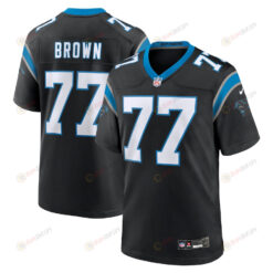 Deonte Brown 77 Carolina Panthers Team Game Men Jersey - Black