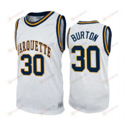 Deonte Burton 30 Marquette Golden Eagles Alumni Uniform Jersey Commemorative Classic White