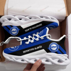 Deportivo Alav?s Logo Pattern 3D Max Soul Sneaker Shoes In Blue And Black