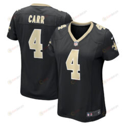 Derek Carr 4 New Orleans Saints Women's Game Jersey - Black