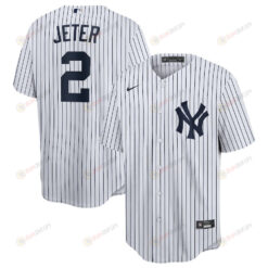 Derek Jeter 2 New York Yankees Home Men Jersey - White