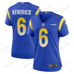 Derion Kendrick Los Angeles Rams Women's Game Player Jersey - Royal