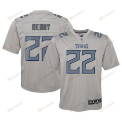 Derrick Henry 22 Tennessee Titans Youth Atmosphere Game Jersey - Gray