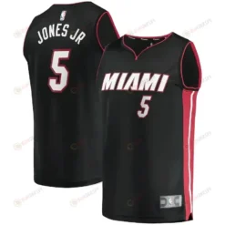 Derrick Jones Jr. Miami Heat Fast Break Jersey Black - Icon Edition