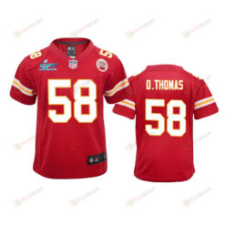 Derrick Thomas 58 Kansas City Chiefs Super Bowl LVII Game Jersey - Youth Red