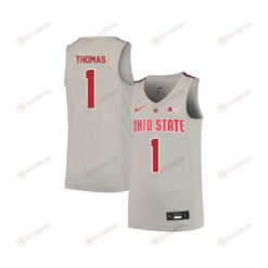 Deshaun Thomas 1 Ohio State Buckeyes Elite Basketball Men Jersey - Gray