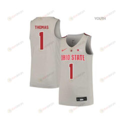 Deshaun Thomas 1 Ohio State Buckeyes Elite Basketball Youth Jersey - Gray