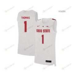 Deshaun Thomas 1 Ohio State Buckeyes Elite Basketball Youth Jersey - White