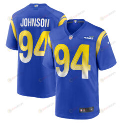 Desjuan Johnson 94 Los Angeles Rams Home Game Jersey - Royal