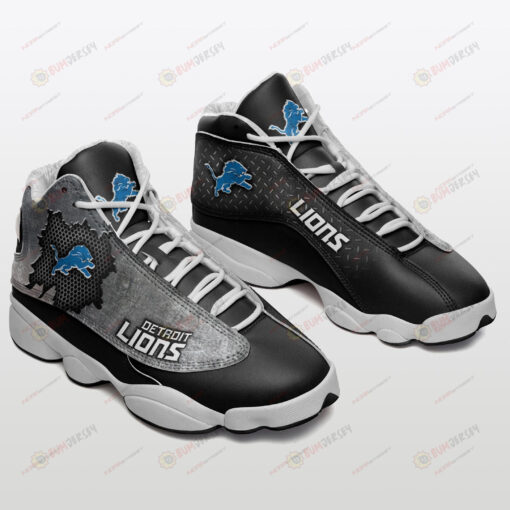 Detroit Lions Black Grey Air Jordan 13 Sneakers Sport Shoes