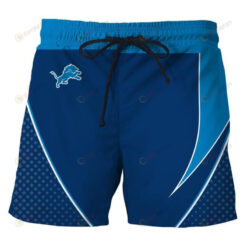 Detroit Lions Blue Navy Hawaiian Shorts Summer Shorts Men Shorts - Print Shorts