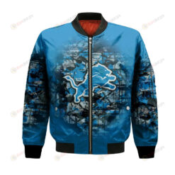 Detroit Lions Bomber Jacket 3D Printed Camouflage Vintage