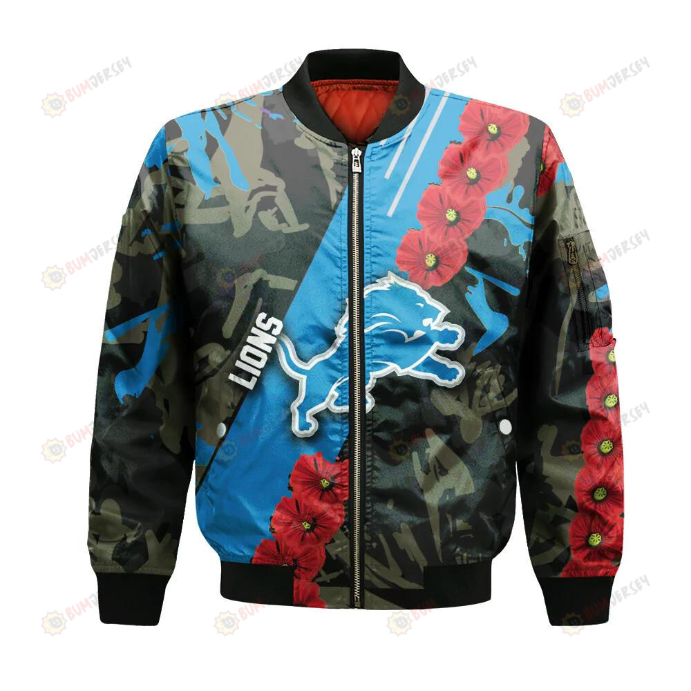 Detroit Lions Bomber Jacket 3D Printed Sport Style Keep Go on